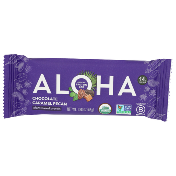 Aloha Organic Chocolate Caramel Pecan Plant-Based Protein Bar