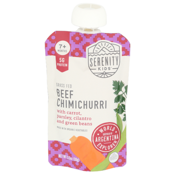 Serenity Kids Grass Fed Beef Chimichurri Baby Food Pouch