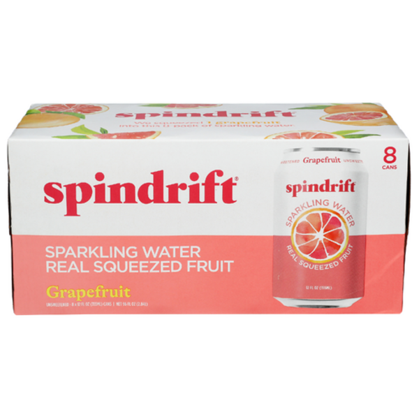 Spindrift Sparkling Water & Real Squeezed Grapefruit 8 Pack