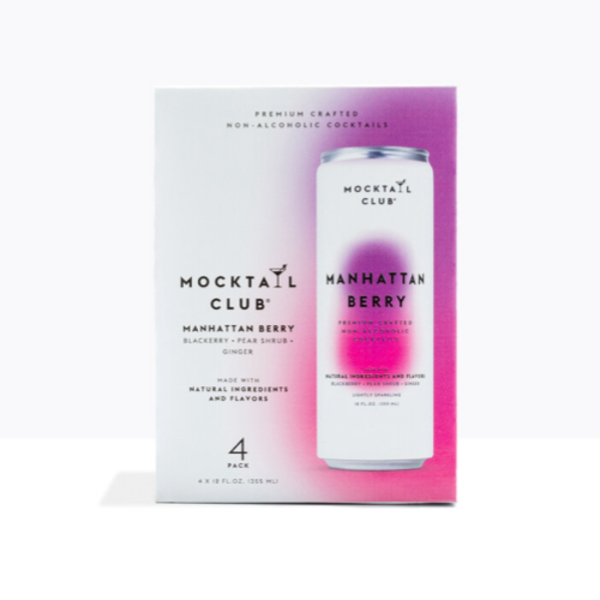 Mocktail Club Manhattan Berry Non-Alcoholic Cocktail 4 Pack