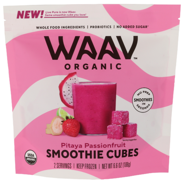 Waav Organic Organic Pitaya Passionfruit Smoothie Cubes