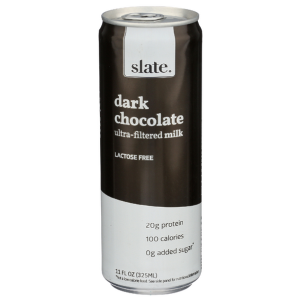 Slate Dark Chocolate Ultra-Filtered Lactose Free Protein Shake