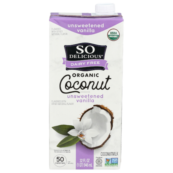 So Delicious Organic Unsweetened Vanilla Coconut Milk