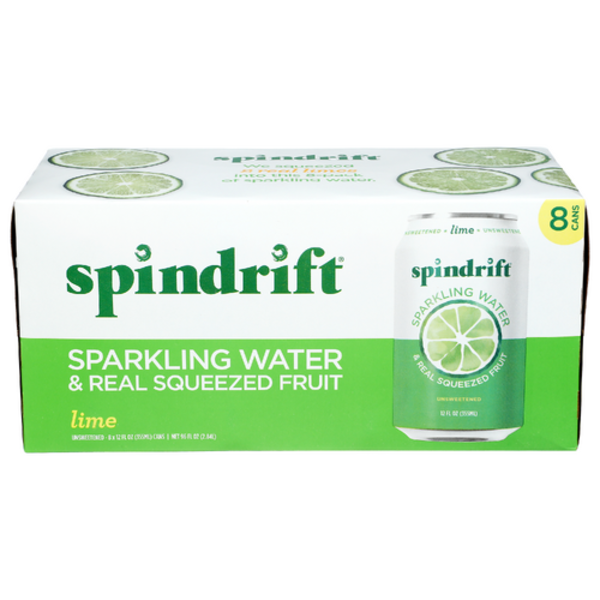 Spindrift Sparkling Water & Real Squeezed Lime 8 Pack