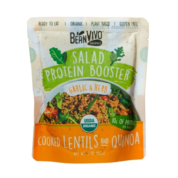 Beanvivo Organics Organic Garlic & Herb Lentils And Quinoa Salad Protein Booster