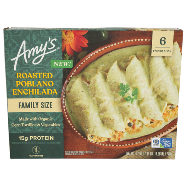 Amy's Organic Roasted Poblano Enchilada Family Size Entree