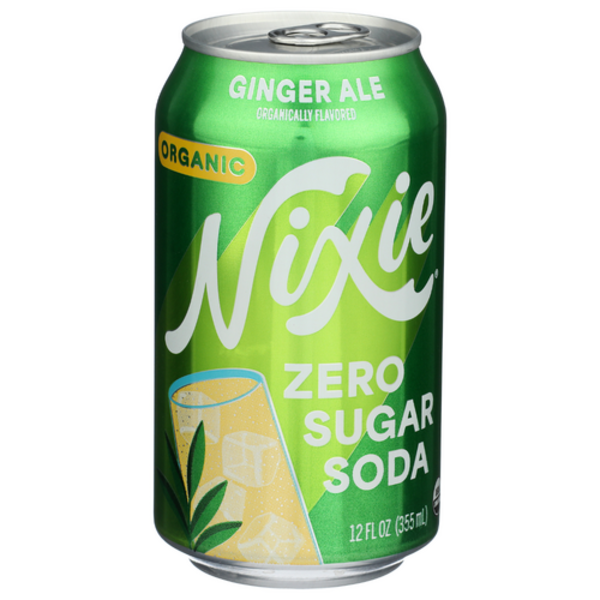 Nixie Sparkling Water Organic Ginger Ale Zero Sugar Soda