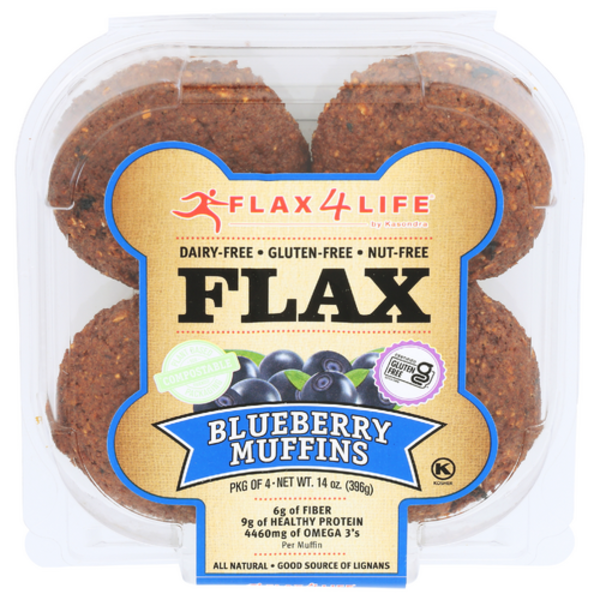 Flax4life Wild Blueberry Flax Muffins
